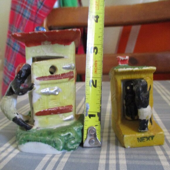 FINAL SALE! 2- Vtg. outhouse Black figurines ceramic, 1 is Made in Japan, (Next) - Picture 3 of 9